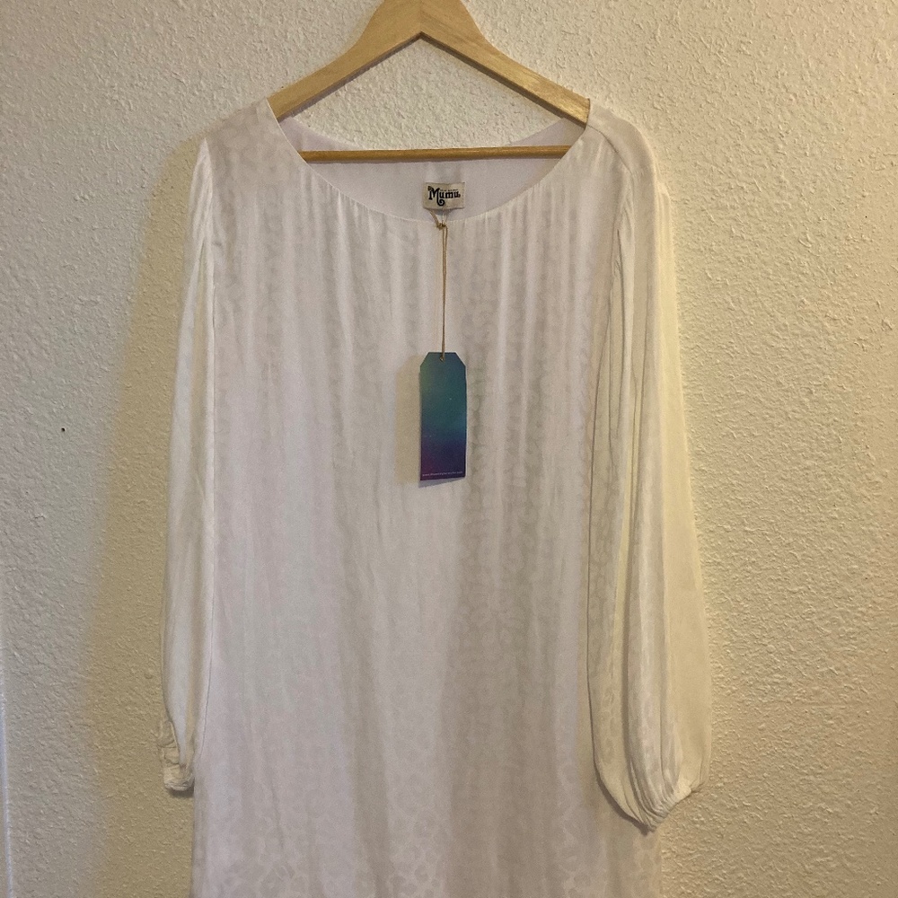 SMYM White Animal Print Shift Dress
